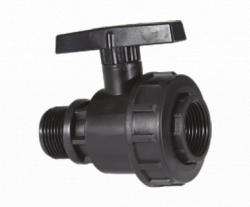 Кран пластиковый резьбовой Н1½"*В1½" PN6 (POLIEXT)